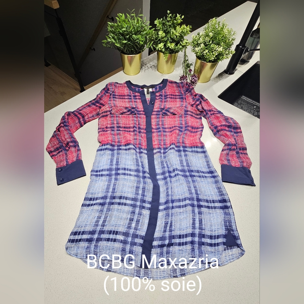 NWOT BCBG Maxazria Sublime blouse en purw soie